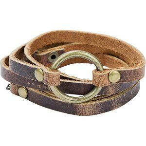 Unique 5-Wrap Leather Bracelet - Adjustable Bohemian Jewelry for Every Occasion